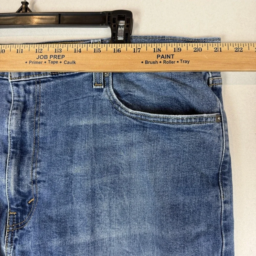 Levi's 507 Jeans Mens 42x32 Blue Medium Wash Straight Stretch WaterLess Denim